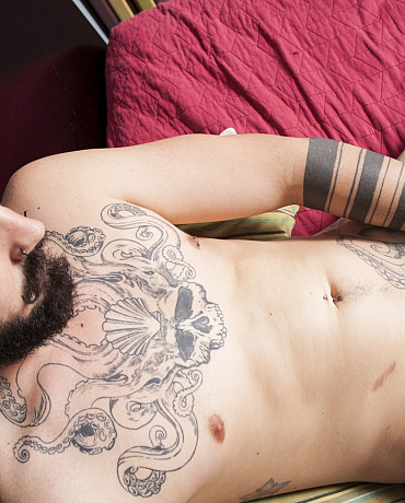 Tatted Spanish Hipster Shows Off