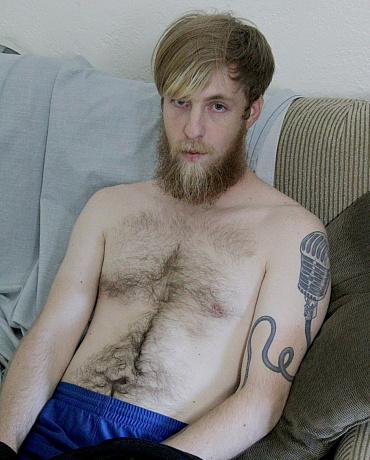 Hairy Bearded Hipster Cums in His Pubes